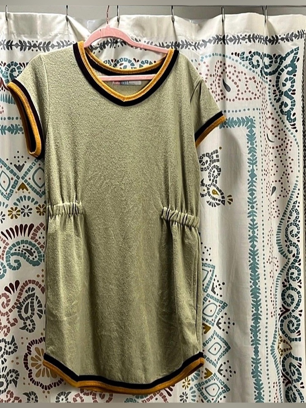 Free People Beach Retro Vibes Color Block Mini Dress - Picture 2 of 5